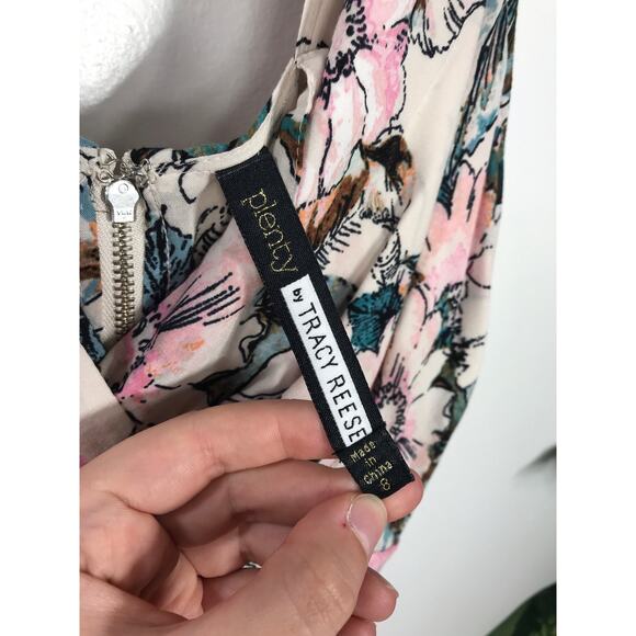 Plenty by Tracy Reese Gwyneth Jumpsuit Romper Rose Floral Anthropologie Summer - Picture 4 of 11